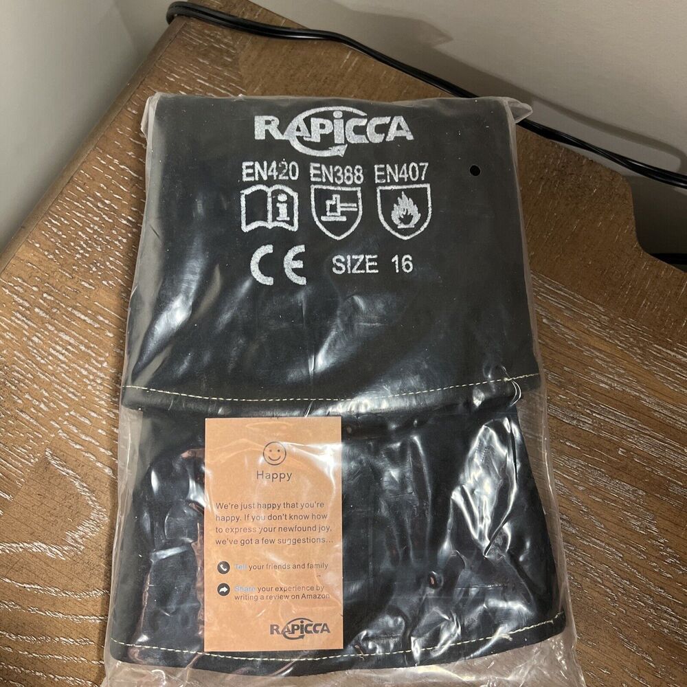 RAPICCA Leather Forge‎ Welding Gloves Heat Fire Resistant, Mitts for Oven Grill